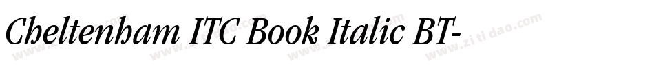 Cheltenham ITC Book Italic BT字体转换